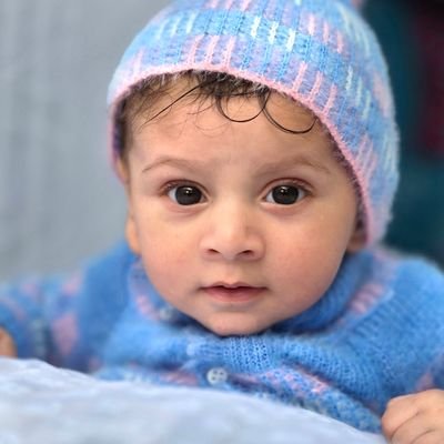 Cozy Blue Knit Baby Outfit